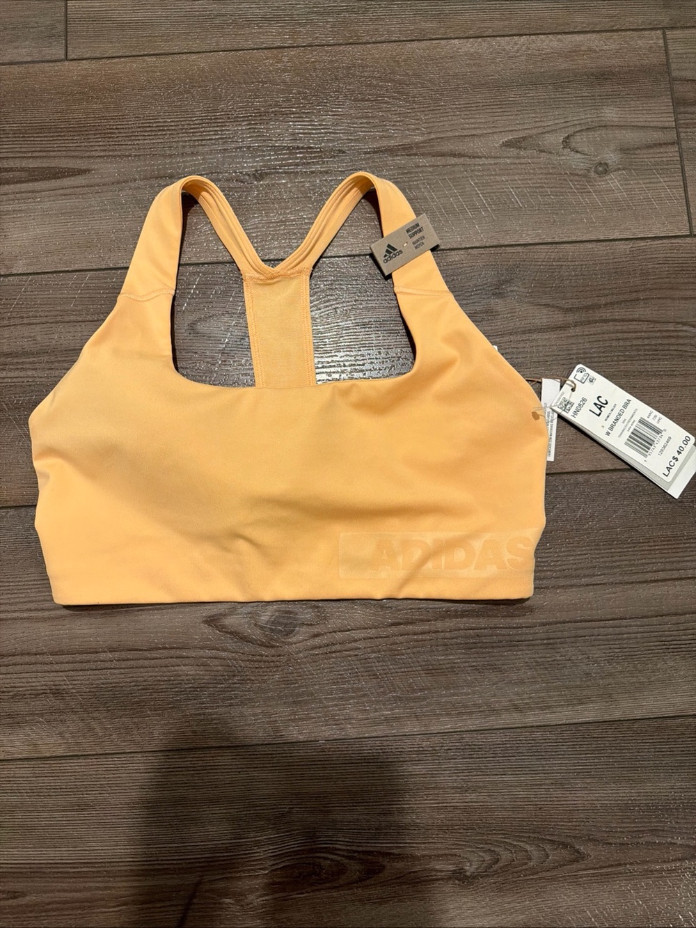 adidas Women's Peach-Orange Racerback Sports Bra